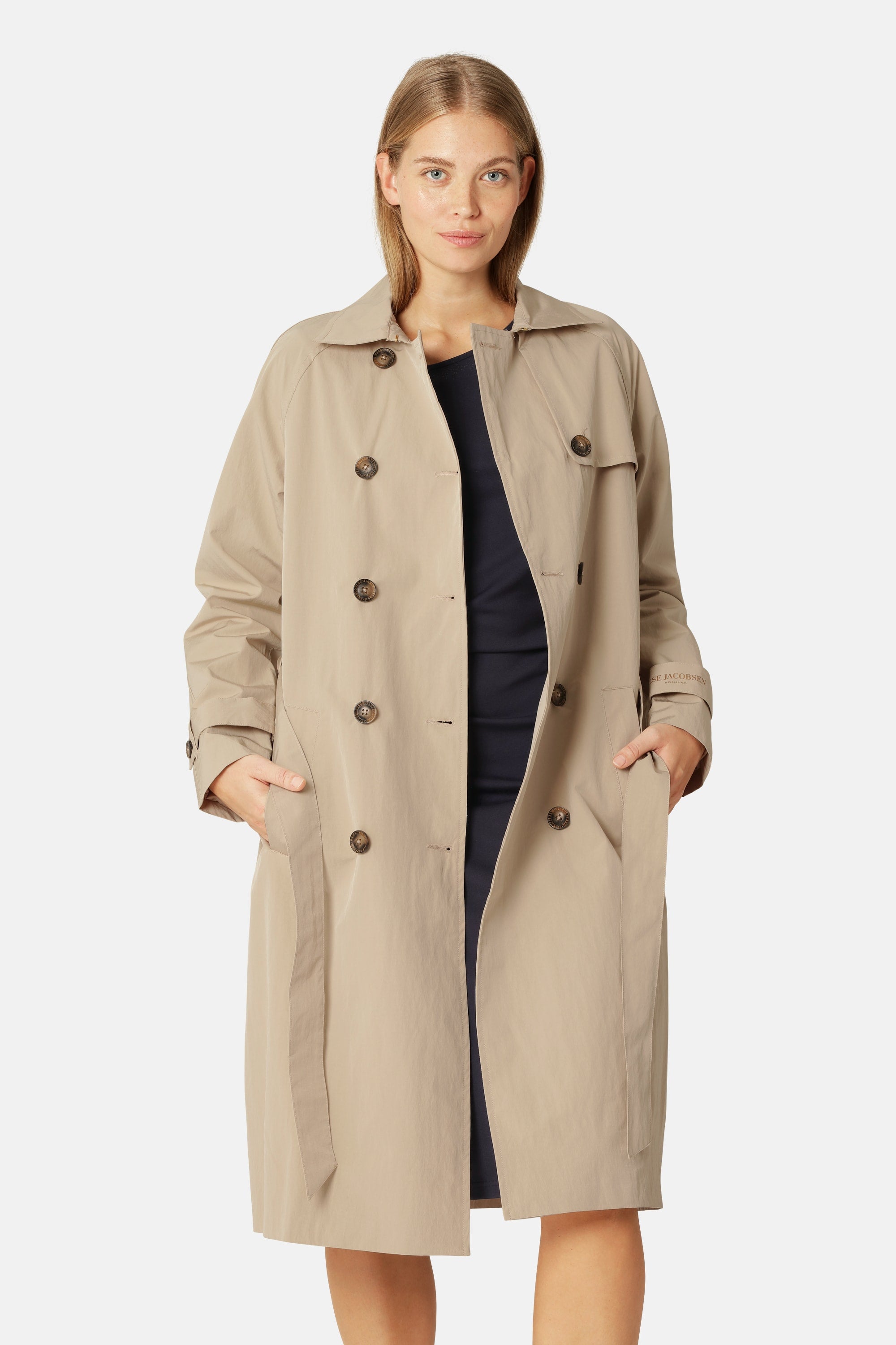 Teknisk Regnfrakke Trench - White Pepper